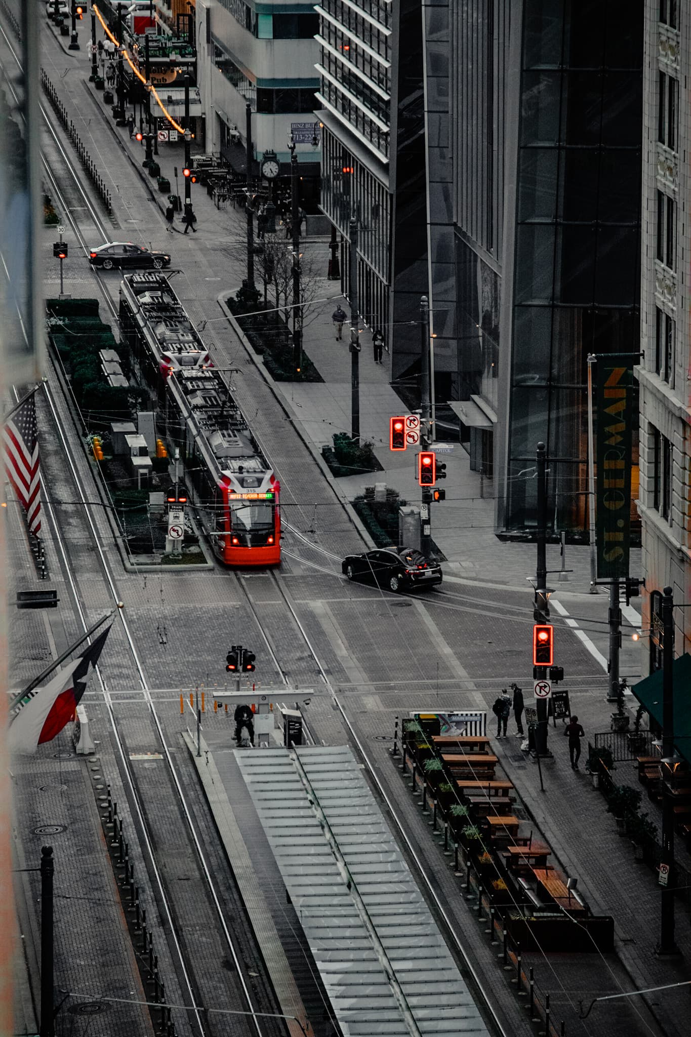 Downtown Tram from Above