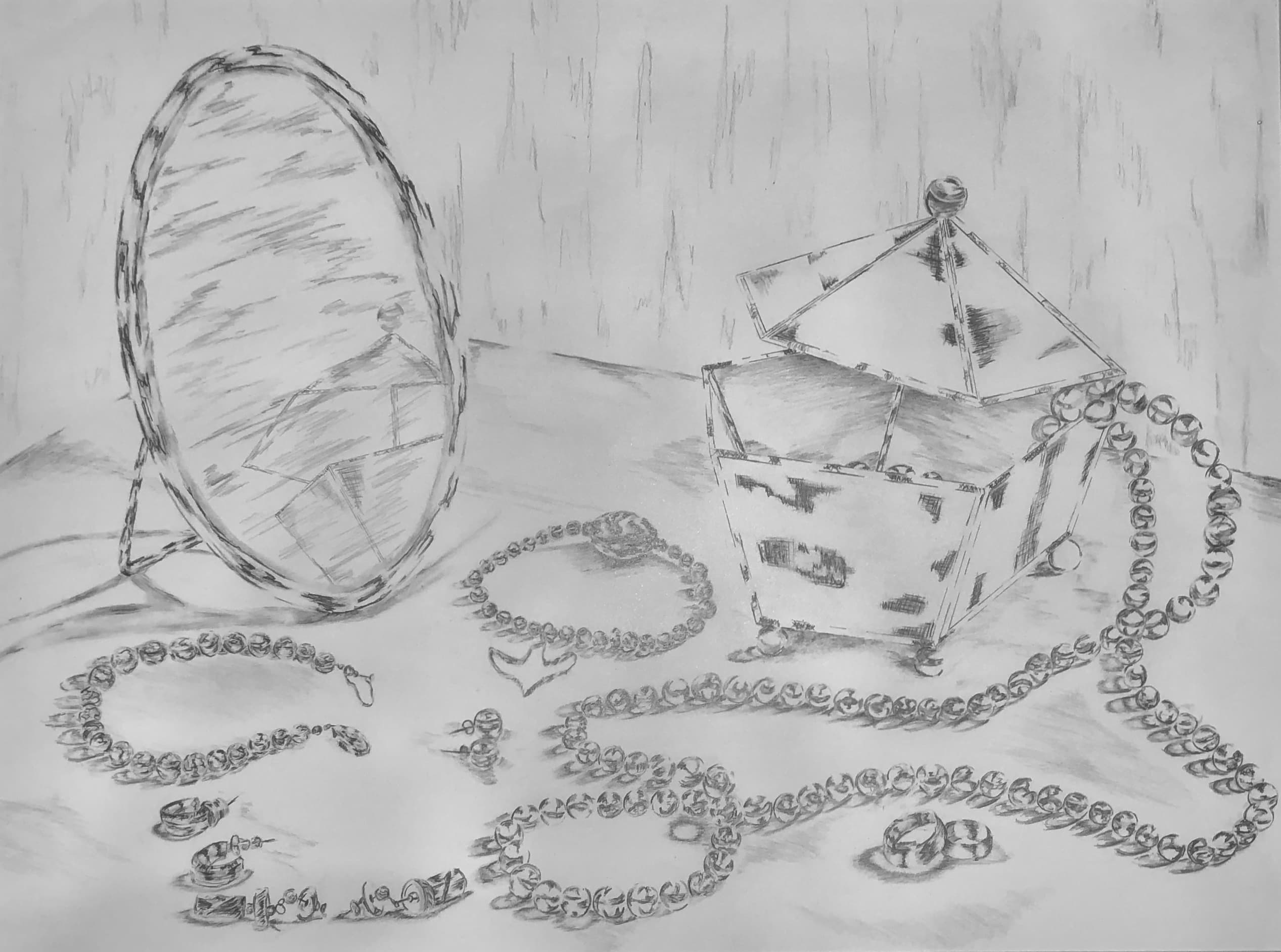 Jewelry Still Life Drawing