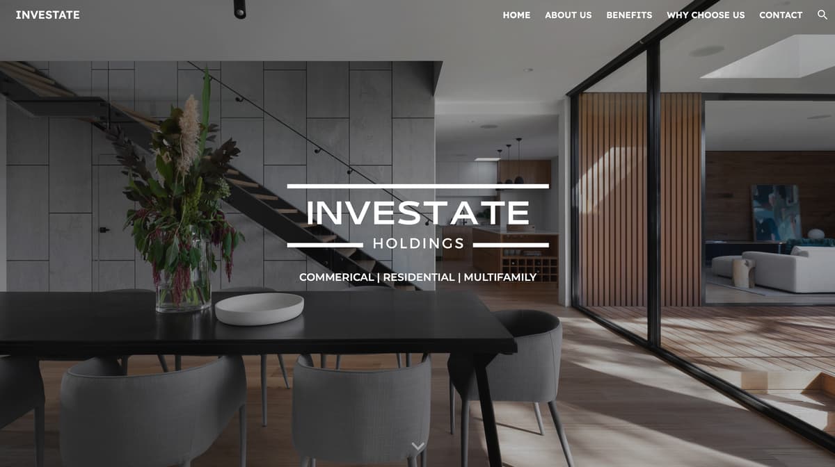Investate homepage